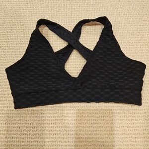 Zara Black Crisscross Sports Bra